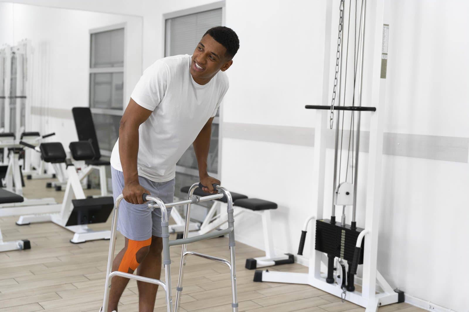 Kora Health practitioner working alongside gym equipment